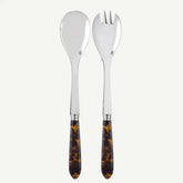 Tortoise / Salad Cutlery Set / Faux Tortoise