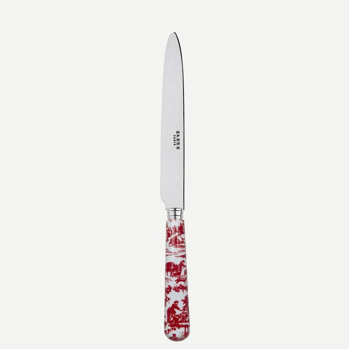 Toile de jouy / Dinner Knife / Red