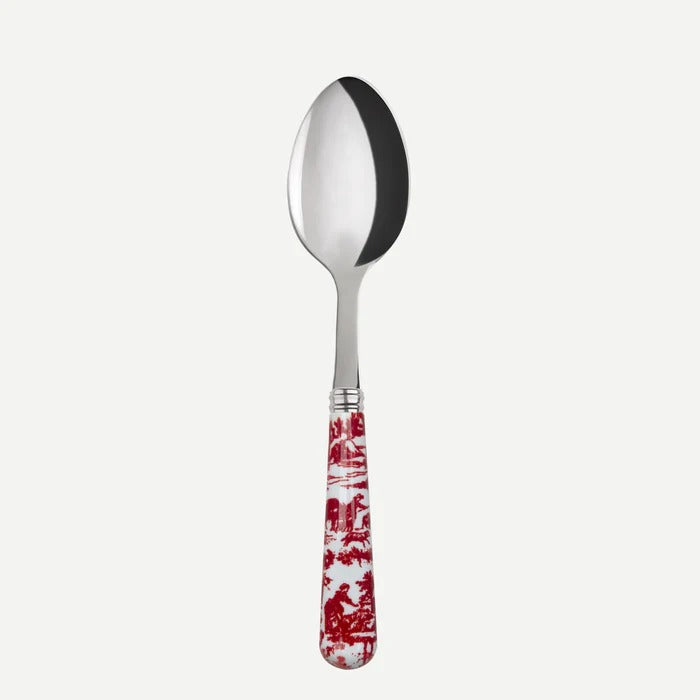 Toile de jouy / Dessert Spoon / Red