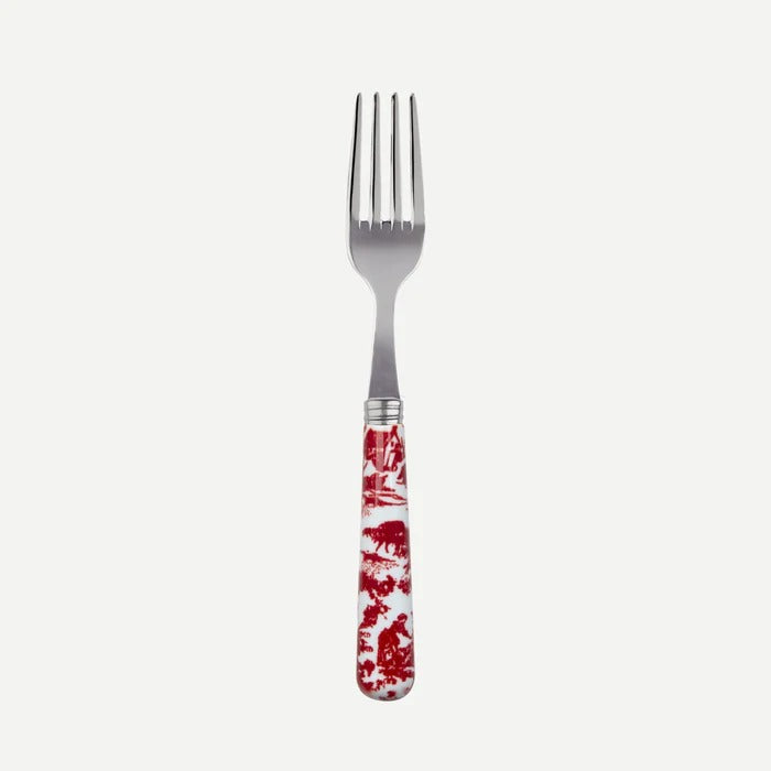 Toile de jouy / Small Fork / Red