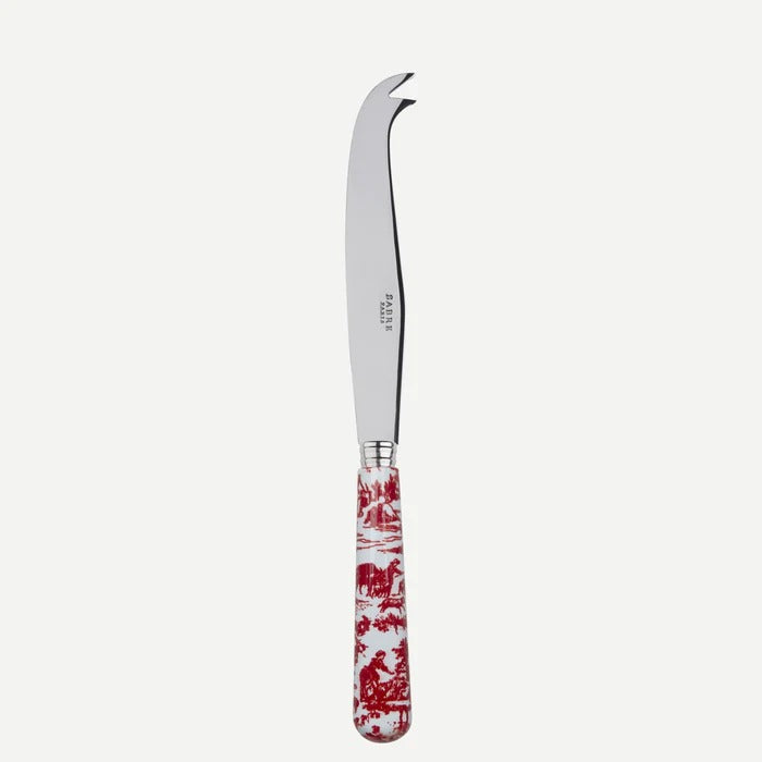 Toile de jouy / Cheese Knife Large / Red