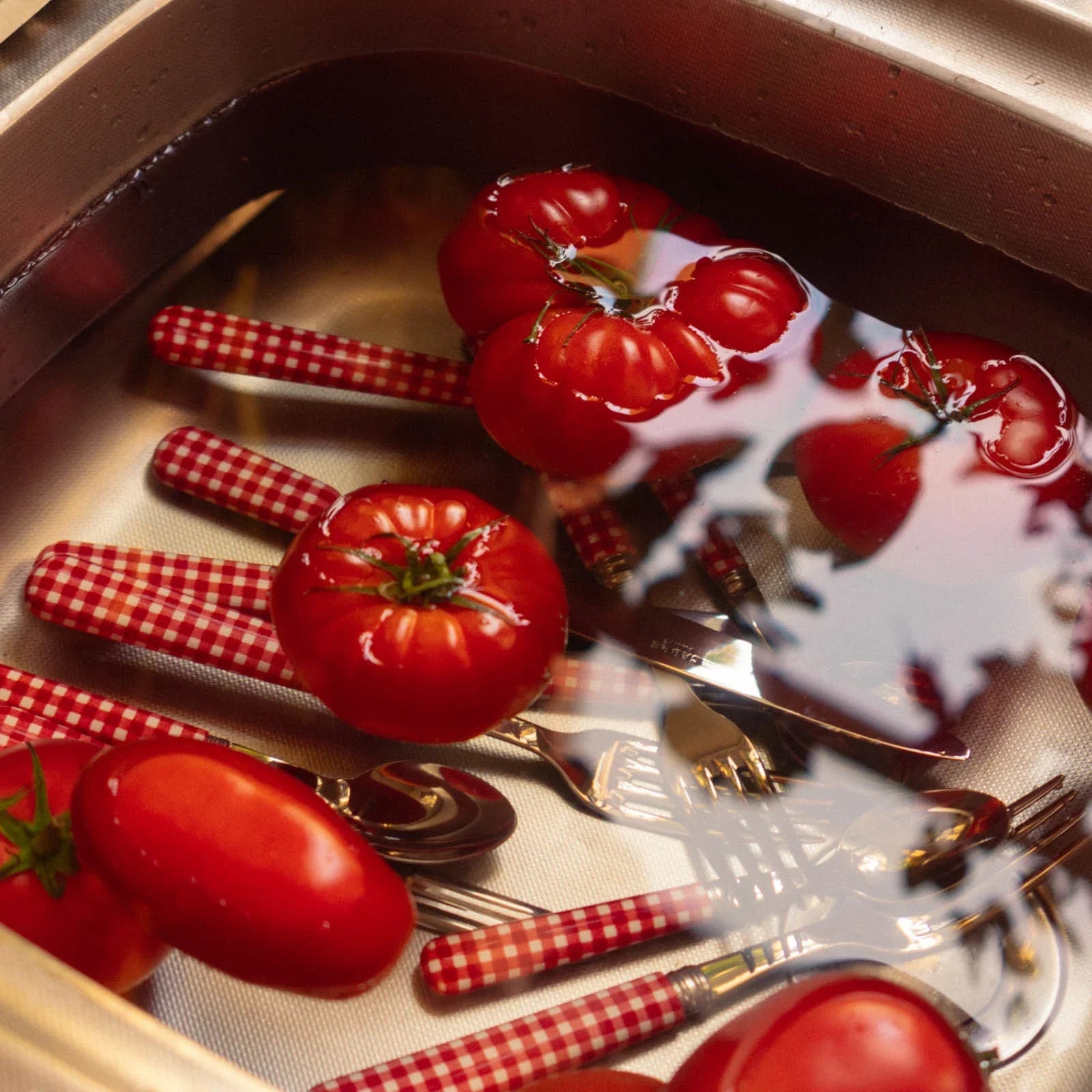 Gingham / Dinner Fork / Red