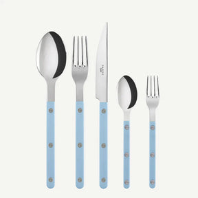 Bistrot Pastel Shiny Solid / 5 pieces cutlery set / Pastel Blue